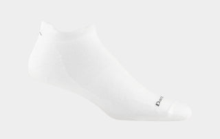 Darn Tough 1033 Men's White Run No Show Tab No Cushion Ultra-Lightweight Running Sock