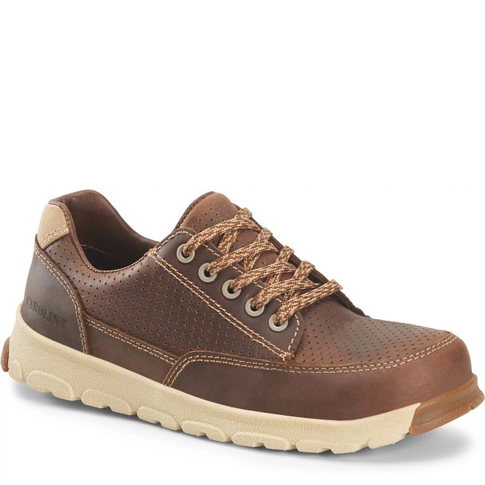 Carolina Women's S-117 ESD Oxford Aluminum Toe Work Shoe (CA5674) Dark Brown