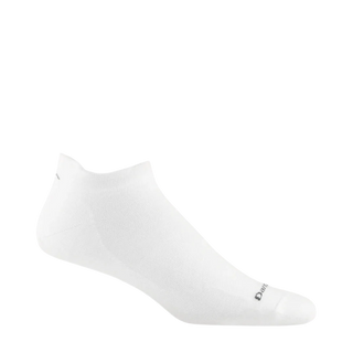 Darn Tough 1033 Men's White Run No Show Tab No Cushion Ultra-Lightweight Running Sock