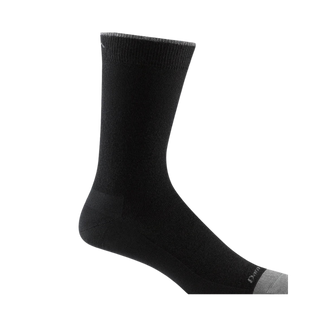 Darn Tough 6032 Men's Black Solid Crew Lightweight Lifestyle Sock