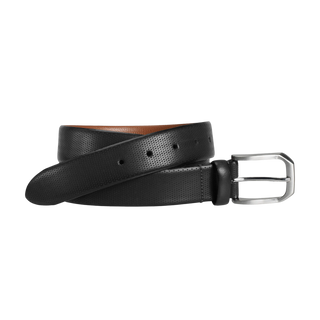 Johnston & Murphy Black Micro Perf Belt