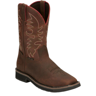 Justin Style #SE3117 Driller Pecan Brown Water Buffalo