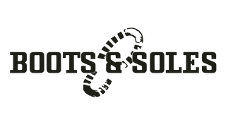 Logo with 'Boots & Soles' text and shoe design on a white background
