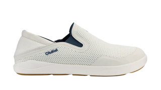 Olukai Men's Moku Slip On 10578-WSDE (White Sand/Trench Blue)