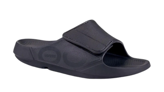 Oofos OOahh Sport Flex Slide #1550MATBLK Black Matte (Unisex)