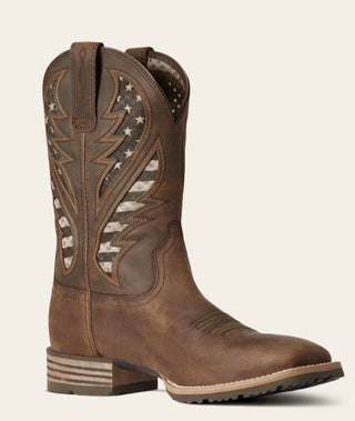 Ariat Men's Hybrid VentTEK Western Boot (10038340) Distressed brown