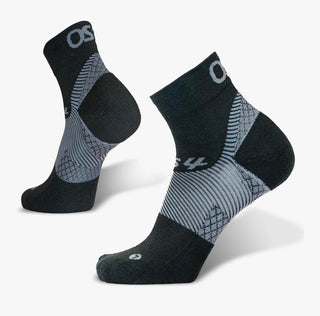 OS1st Plantar Fasciitis Socks | 1/4 Crew (34341B) Black