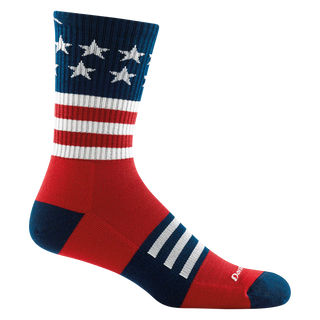 Darn Tough Style 1976 Men's Captain Stripe Micro Crew Lightweight Hiking Sock