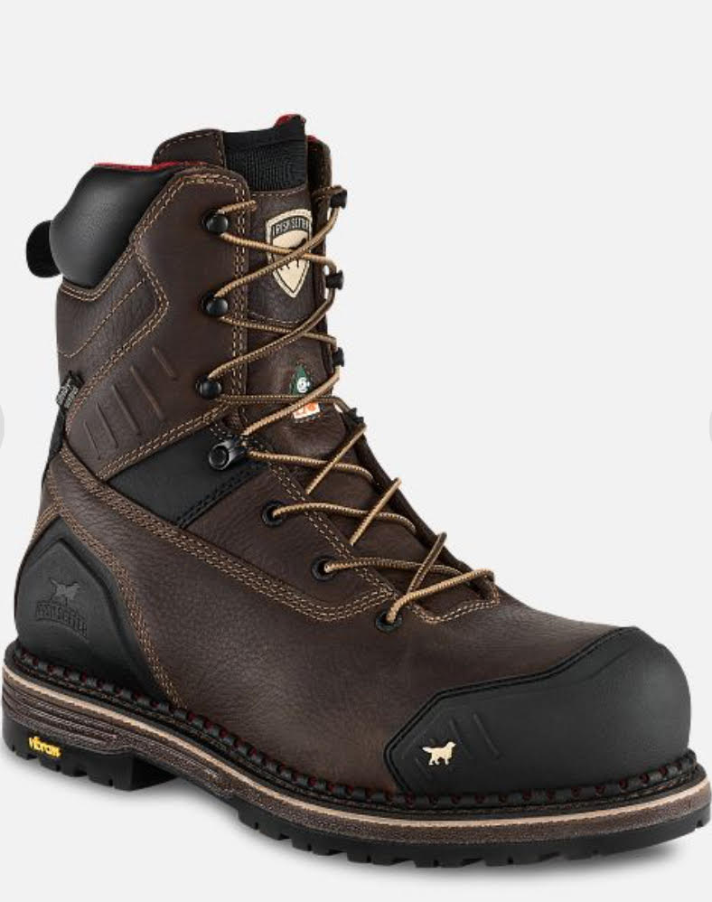 IRISH SETTER #83882 EDGERTON XD MEN'S 8-INCH WATERPROOF LEATHER PUNCTURE RESISTANT SAFETY TOE BOOT