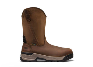 Keen Men's Safety Toe Flatland Pull On Boot 1032237 (Bison/Black)