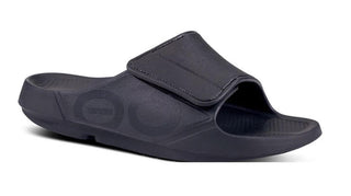 Oofos OOahh Sport Flex Slide #1550MATBLK Black Matte (Unisex)