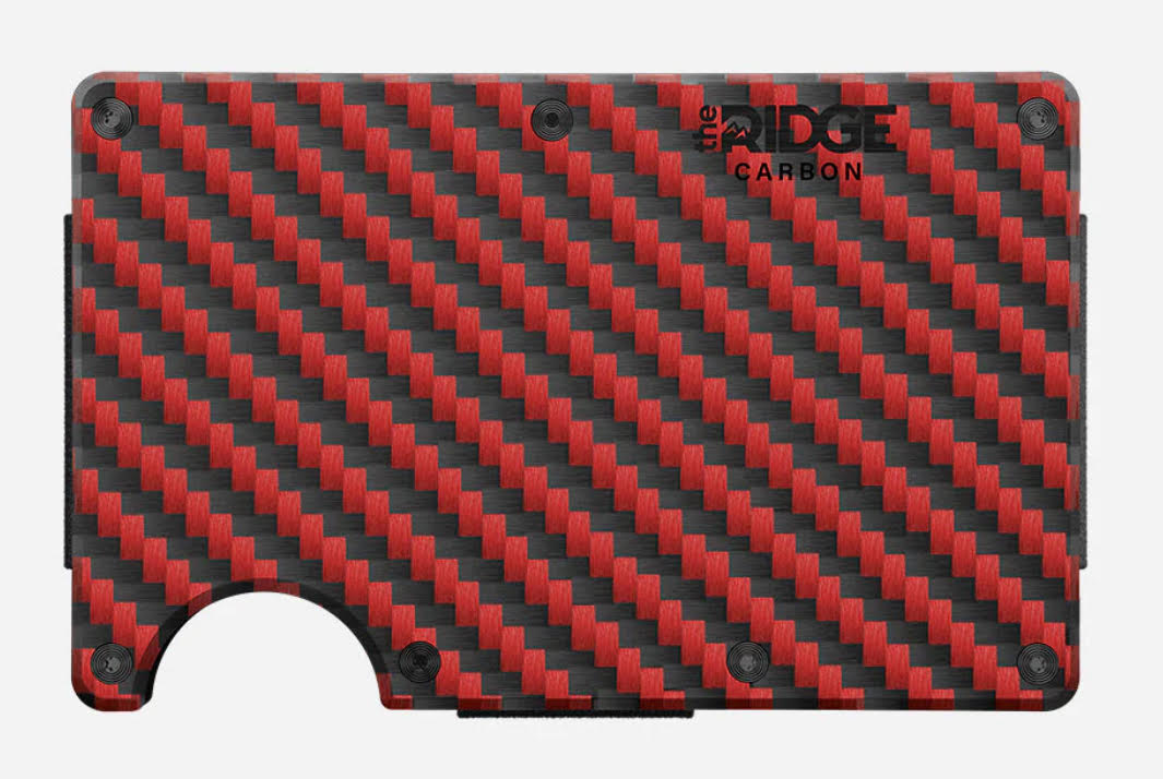 Ridge Wallet - Red Carbon Fiber