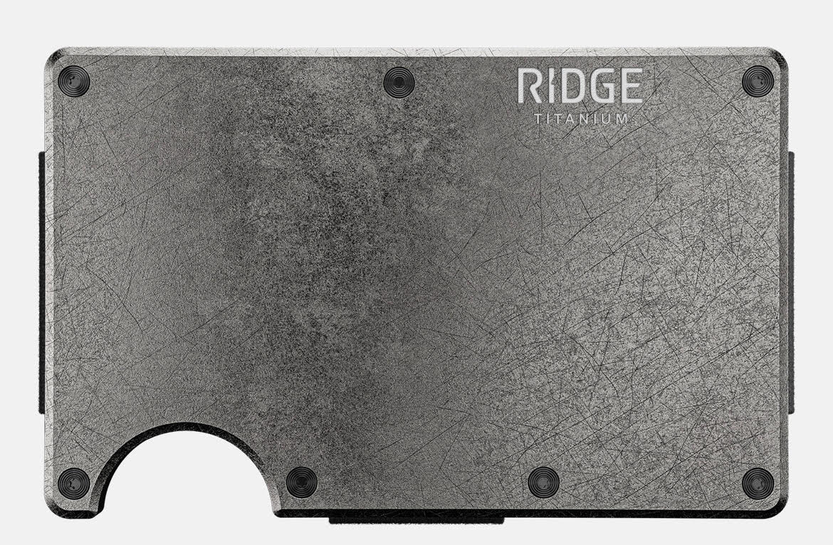 Ridge Wallet - Stonewashed Titanium